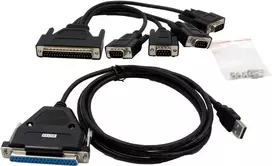 Exsys USB 2.0 to Serial 4S RS-232 with Octopus Socket Cable - Digital/Data