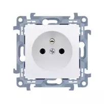 KONTAK-SIMON Simon 54 Premium vienvietė įžeminta rozetė 16A 250V balta su varžtiniais gnybtais