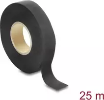 Delock Fabric Tape 25 m x 19 mm plyšimui atspari lipni juosta, juoda