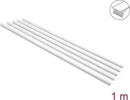 Delock lipnus kabelių kanalas su stumdomu dangteliu 20 x 10 mm, 1 m, 5 vnt., baltas