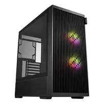 Fortron M330 Mini bokšto kompiuterio korpusas su grūdintu stiklu, juodas