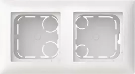 ABB Busch-balance SI 2-jų vietų paviršinio montavimo korpusas, aukšto profilio, Alpine White (RAL 9010) – IP20, IK05