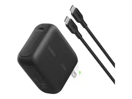 Belkin BOOSTCHARGE 100W USB-C GaN sieninis įkroviklis su 1,5 m USB-C į USB-C laidu