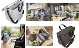 SIGEL Business Felt Bag Desk Sharing Bag Workspace M/L sintetinio veltinio krepšys su 2 nešimo rankenomis