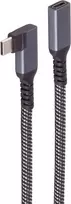 ShiverPeaks BS14-74013 USB-C – USB-C 3.2 Gen 2 kabelis, 0,5 m, juodas/baltas