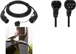 HARTING EVC0106 elektromobilio įkrovimo kabelis Type 2, trifazis, 20 A, 11 kW, 7,5 m, juodas