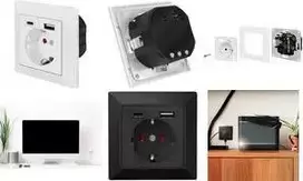 LogiLink PA0262B sieninis lizdas su 1 Schuko rozete, 1 USB-A ir 1 USB-C įkrovikliu, juodas