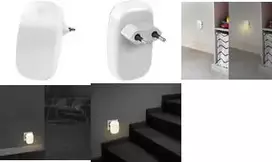LogiLink LED014 LED naktinė lemputė su prieblandos jutikliu, ovali, šiltai balta, 230V, 16A, balta