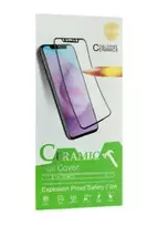 iLike Keraminis grūdintas stiklas Apple iPhone 14, 13, 13 Pro ekrano apsaugai - 9H kietumas, 2.5D užapvalinti kraštai, juodas rėmelis
