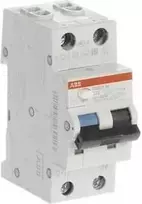 ABB 2CSR275180R0165 DS201 RCBO 1P+N 16A C kreivė 30mA AC tipas 6kA 2 moduliai