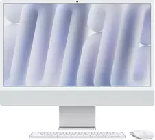 Apple iMac 24 inch M4 8 branduolių CPU/GPU 16GB RAM 1TB SSD Gigabit Ethernet sidabrinis, vokiška klaviatūra