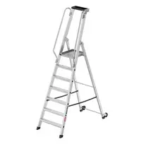 HAILO Master P80 mobili platforminė kopėčios, aliuminis, 7 pakopų