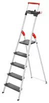 HAILO L100 TopLine aliuminės buitinės kopėčios, 5 pakopų
