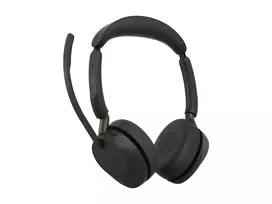 Jabra Evolve3 65 UC stereofoninės ausinės su Link 390c, įkrovimo stovu, juodos