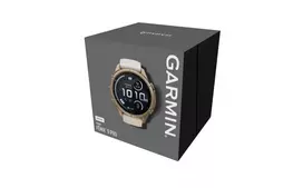 Garmin Fenix 9 Pro – inReach, 43 mm Autumn Gold titano laikrodis su Cream/French Grey silikoniniu dirželiu