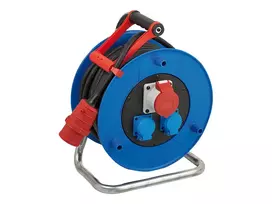 Brennenstuhl Garant CEE 1 kabelio ritė H07RN-F 5G2.5 20m 3 CEE lizdai IP44 juoda 400V 16A 1237990