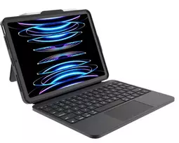 DEQSTER Prime klaviatūros dėklas iPad Air 13 inch (M2/M3) - USB-C, atsparus purslams, QWERTY, juodas