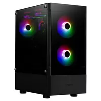 GAMDIAS Talos E3 RGB vidutinio bokšto ATX korpusas su grūdinto stiklo paneliu (juodas)