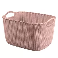 Curver Knit L stačiakampė laikymo pintinė 19L 40x30x23 cm rožinė