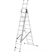 HAILO ProfiStep Combi aliumininės kopėčios 3x9 pakopų