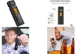 LogiLink alkotesteris su LCD ekranu, juodas
