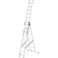 HAILO ProfiStep Combi aliumininės kopėčios 3x12 pakopų