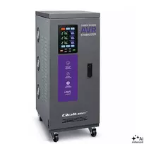 Qoltec 15kVA trifazis servovariklio įtampos stabilizatorius AVR su LCD ekranu, ±3% tikslumu, Expert Line
