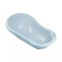 KEEEPER kūdikių vonelė 84cm Wiktoria Pure mėlyna – ergonomiška neslystanti vonelė su vandens išleidimo kamščiu, BPA-free PP, 25L