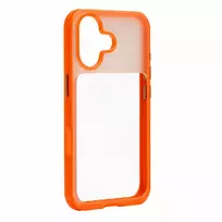 Evelatus Apple iPhone 17 LiveCase hibridinis dėklas su stovu PC+TPU oranžinis