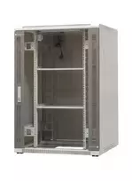 EmiterNet Top 24U laisvai stovinti serverinė spinta, 800x800x1180 mm, stiklinėmis priekinėmis durelėmis, juoda EM/SH05D-8824