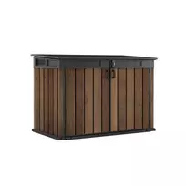 Keter Deco Horizontal Shed sodo sandėliukas, 1200 l, dvigubos sienelės, riešuto atspalvio