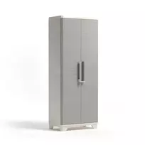 KETER Linear Wood aukšta spinta 68x39x173cm šviesiai smėlio / šviesiai pilka
