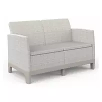 KETER Scandi Form dvivietė sodo sofa, akmenų pilkos/šviesiai smėlio spalvos