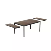 KETER Deco Porto Nova prailginamas sodo stalas 200-280 cm, riešutmedžio/ juodas