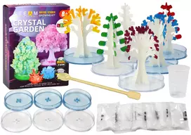 LEAN TOYS kūrybinis edukacinis rinkinys kristalų medžių auginimui