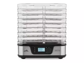 ETA Secca Premium ETA930190000 maisto džiovyklė, 8 stačiakampiai padėklai, 380 W, sidabrinė