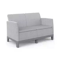 KETER Sodo sofa dvivietė Scandi Form 2 vietų sofa šviesiai pilka/tamsiai plieno pilka