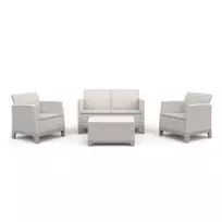 Keter lauko baldų komplektas Scandi Forma 2 vietų rinkinys pebble grey/light beige