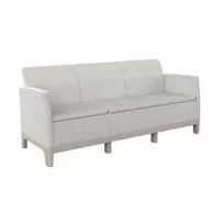 KETER Scandi Form 3 vietų sodo sofa, pebble pilka/šviesiai smėlio spalvos