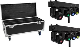 EUROLITE rinkinys 2x LED TMH Bar S120 judančios galvos prožektoriai + Flightcase su ratukais