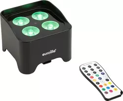 EUROLITE AKKU Mini UP-4 QCL Spot MK2 RGBW prožektorius - belaidis, 9 val. baterija, 4x4W LED
