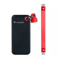 Verbatim Pocket SSD 256GB USB 3.2 Gen 2 Type-C išorinis kietojo disko diskas juodas/raudonas (32417)