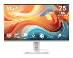 MSI PRO MP251W E14A 24,5 colio Full HD IPS 100Hz biuro monitorius, baltas