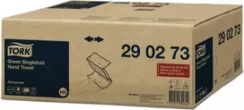 Tork Advanced H3 zigzaginio lankstymo popieriniai rankšluosčiai, 2 sluoksnių, balti, 3750 lapelių (290273)
