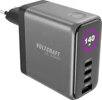 VOLTCRAFT UC-140W01 140W GaN USB-C PD sieninis įkroviklis su 3x USB-C ir 1x USB-A, juodas VC-17776050