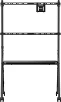 SpeaKa Professional SP-TVC-1600 TV vežimėlis 49-80 colių, reguliuojamo aukščio grindų stovas su AV lentyna ir kameros lentyna (SP-14375748)
