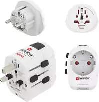 Hama World Travel Pro Light USB universalus kelioninis adapteris, 3 polių, 2x USB, juodas 00223464