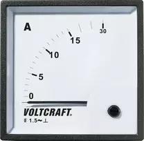 VOLTCRAFT AM-72X72/15A analoginis kintamosios srovės ampermetras, 72x72mm, 0-15A, 1.5 klasė