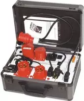 GOSSEN Prüfadapter AT3-III-E (Z745S) 3 fazių bandymo adapteris, CEE 16A 5 polių į 4 mm apsauginius lizdus