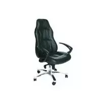 TOPSTAR RS90F AD0 Vykdomoji biuro kėdė, juodas audinys, poliruoto aliuminio pagrindas, sinchroninis mechanizmas, kilpinės porankiai